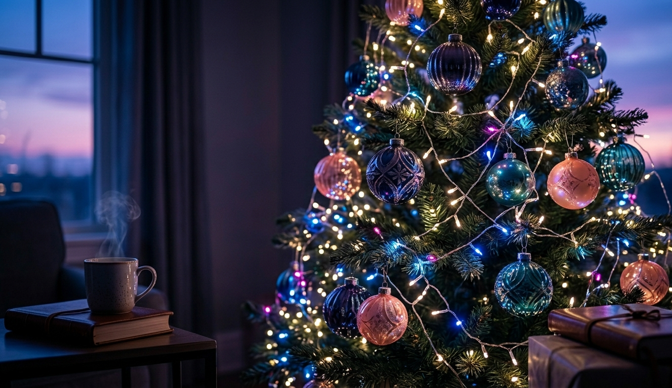 Christmas Decorations Lights Tree Night