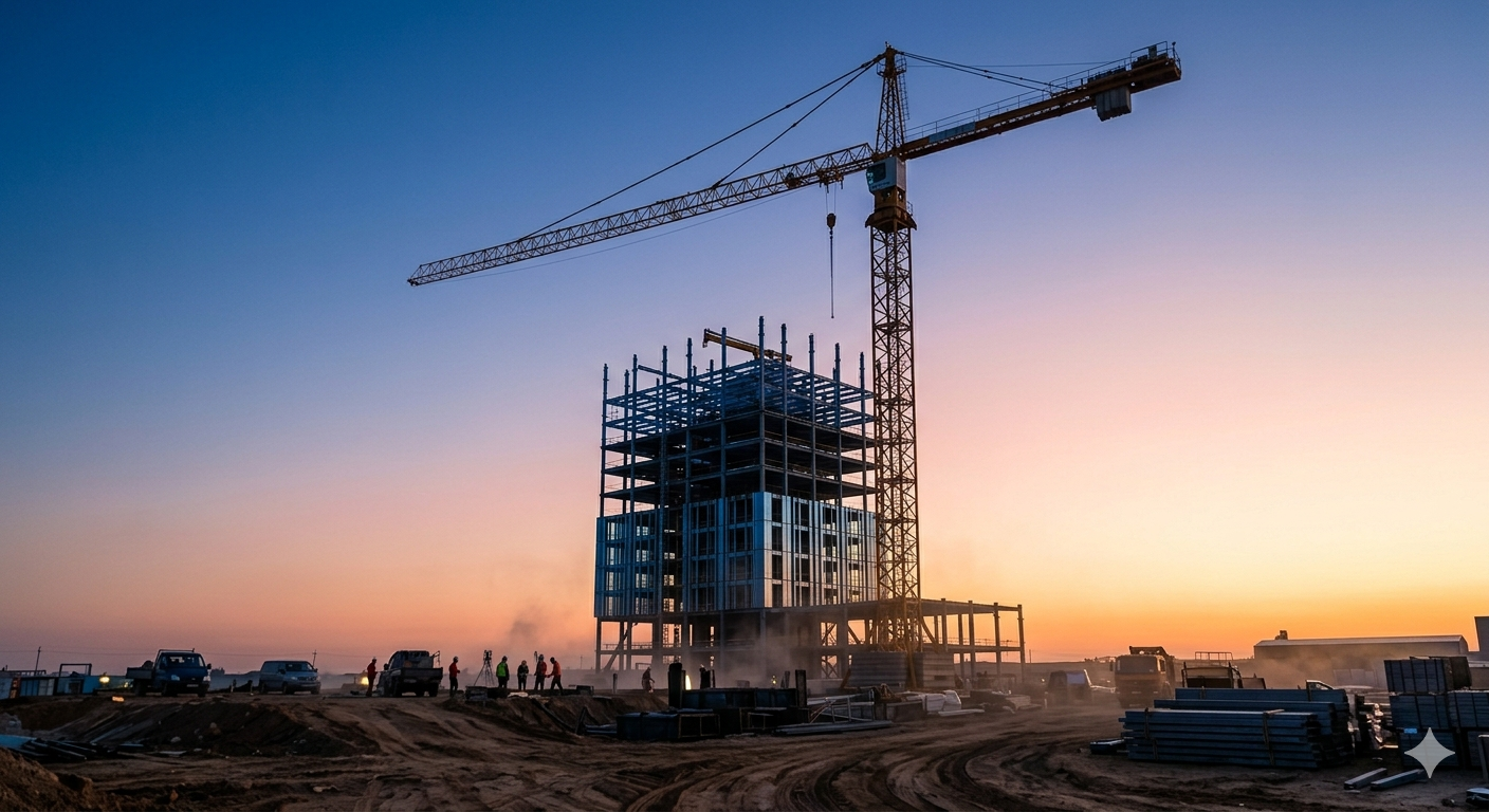 Construction Site Building Crane Sky