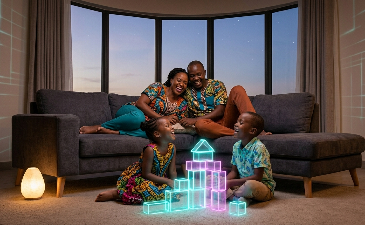 Family Living Room Happy Moment