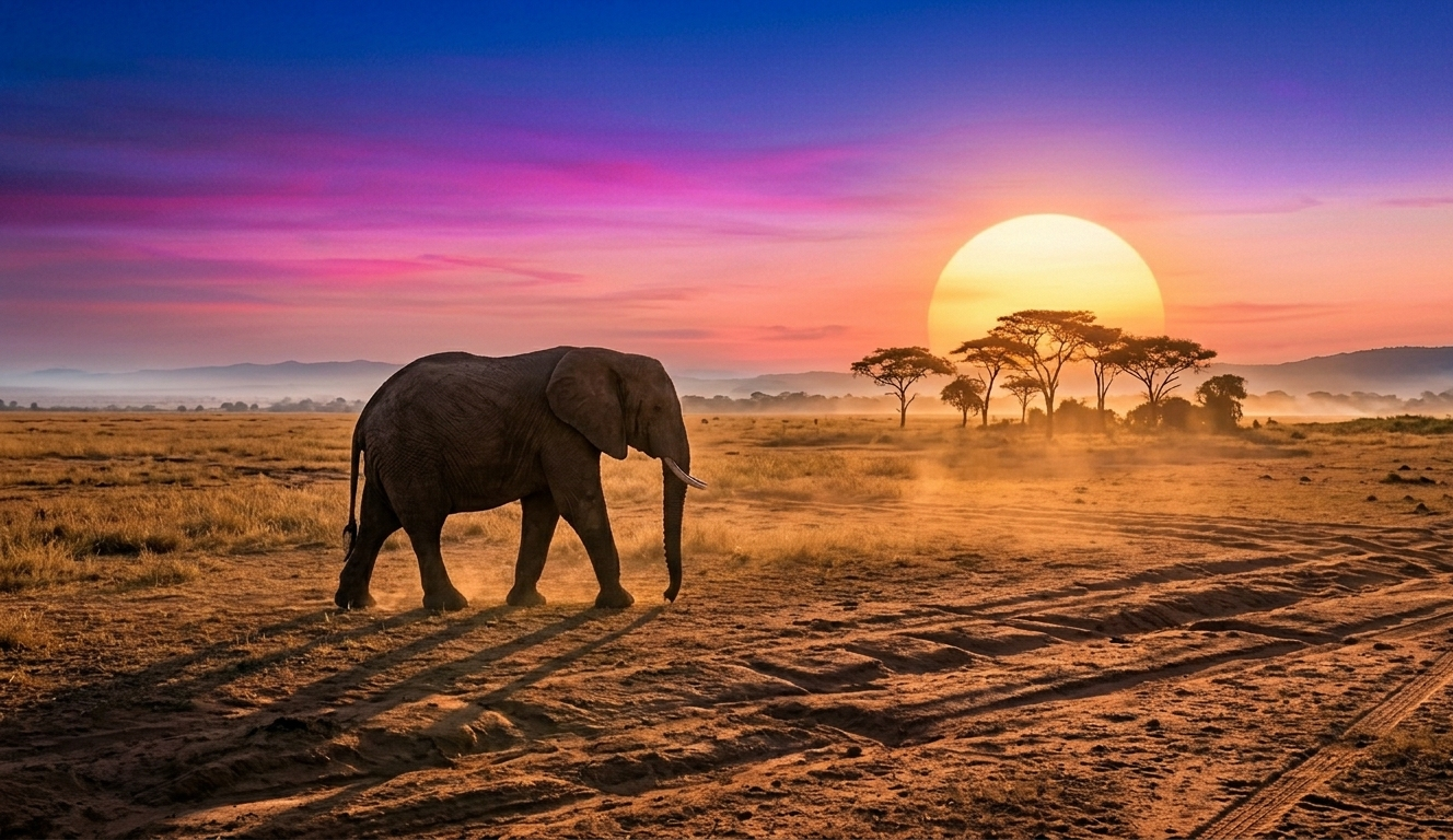 African Wildlife Elephant Savannah Africa