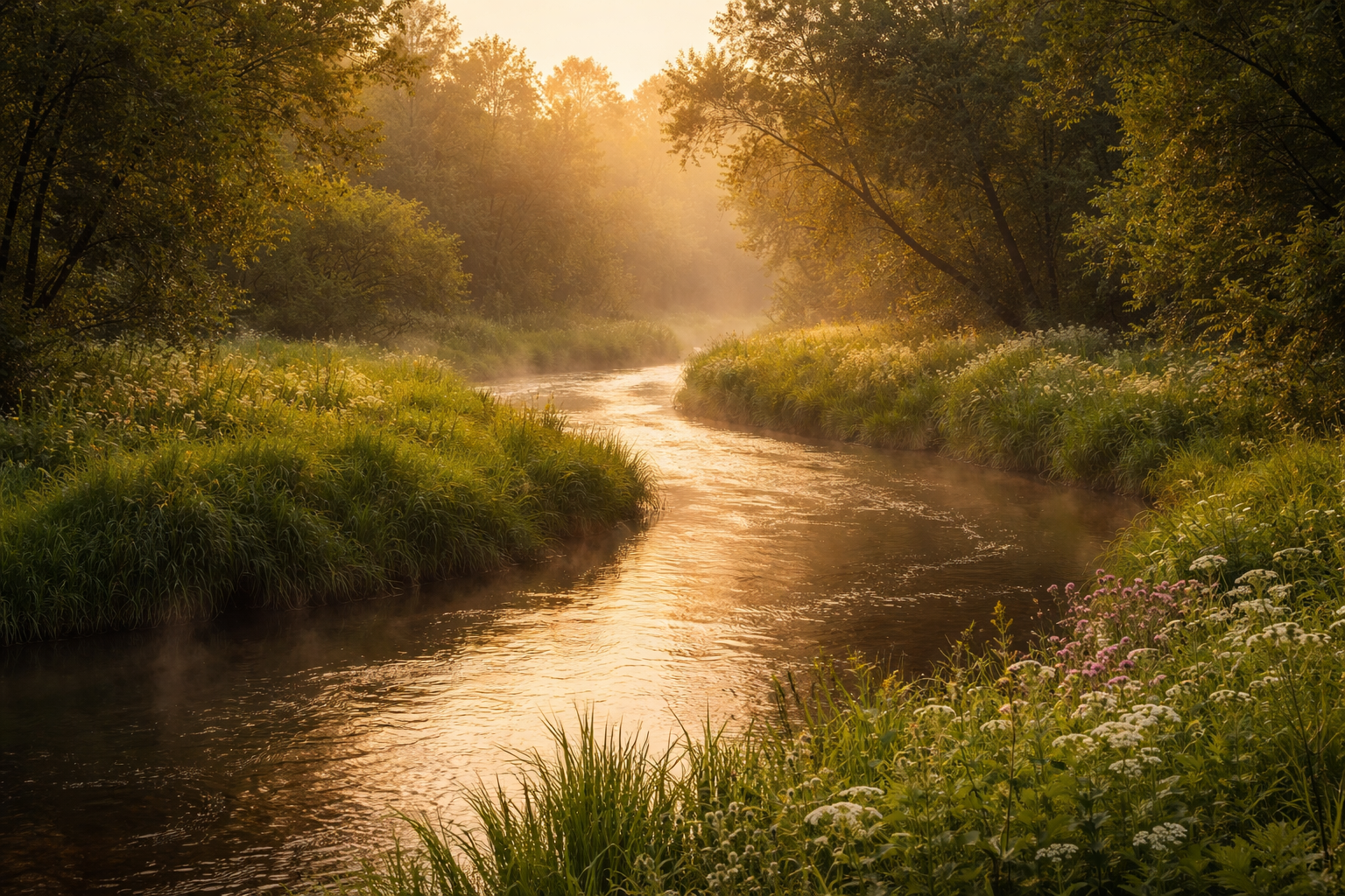 Flowing Water Landscape
