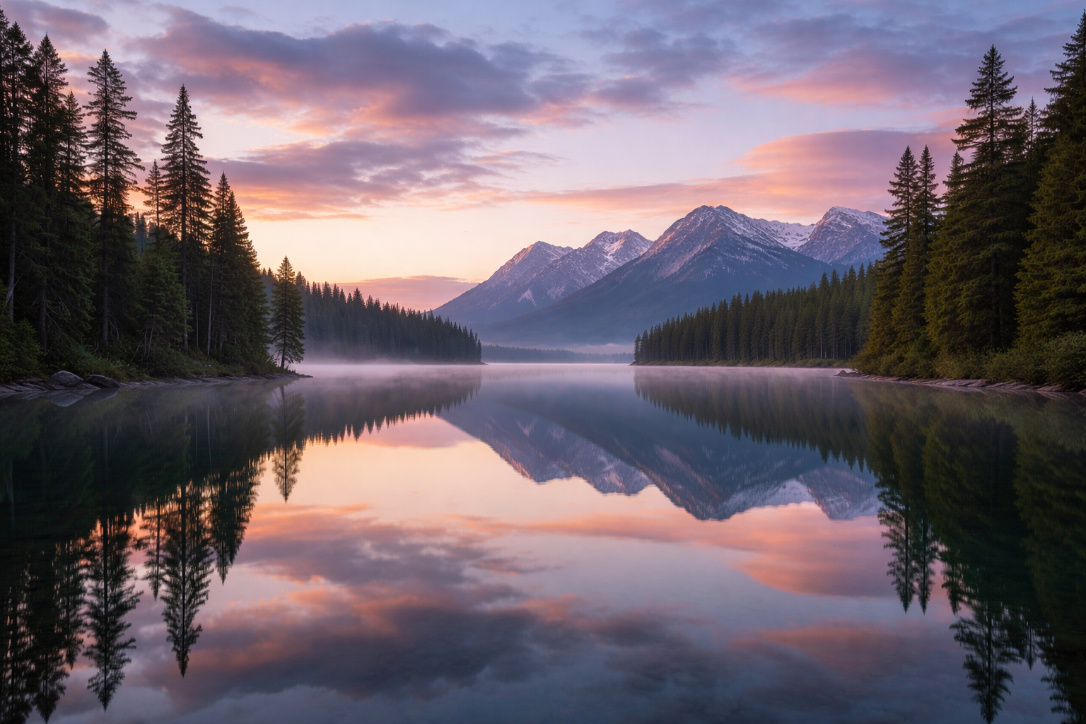 Lake Reflection Sunrise