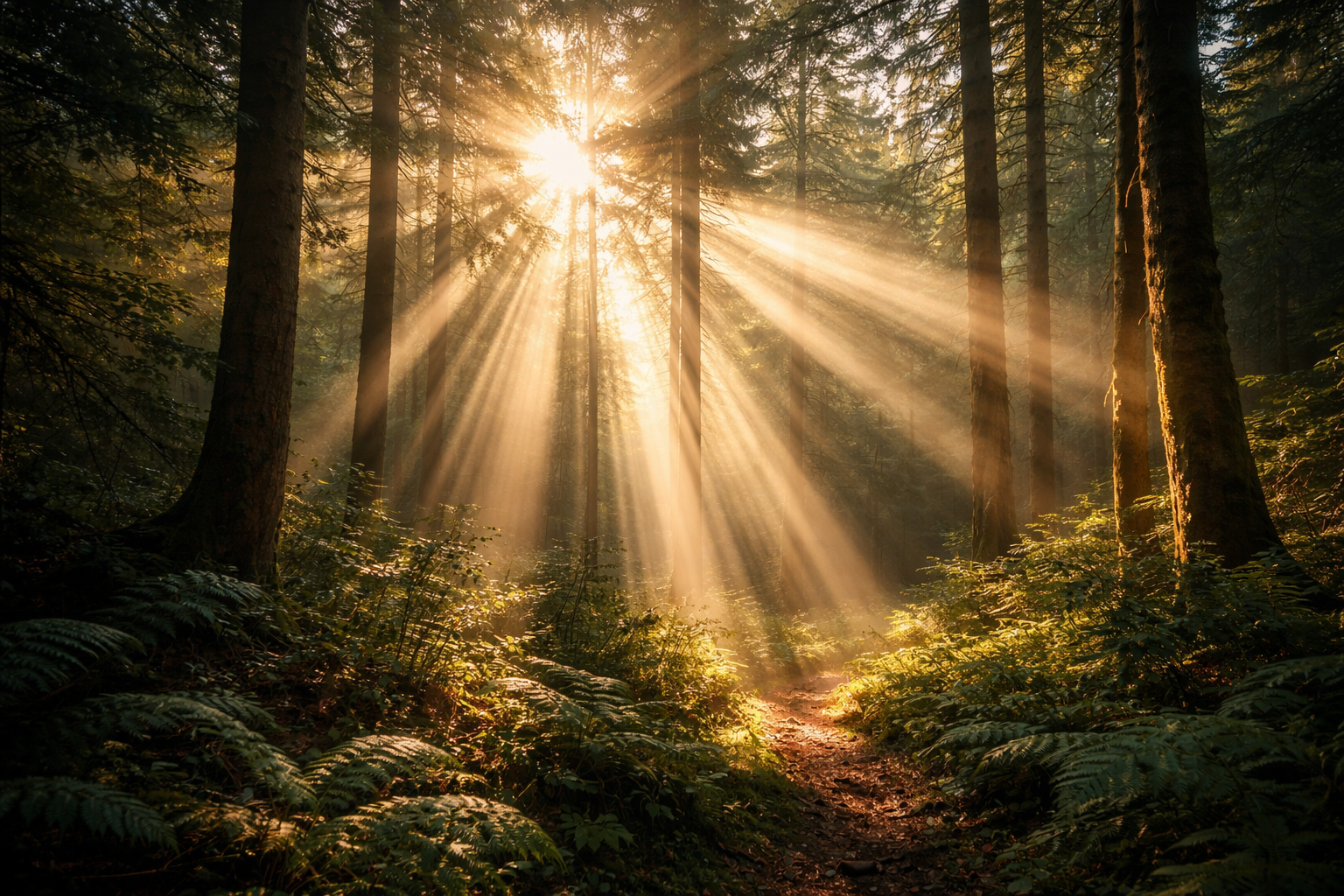 Light Beams Trees