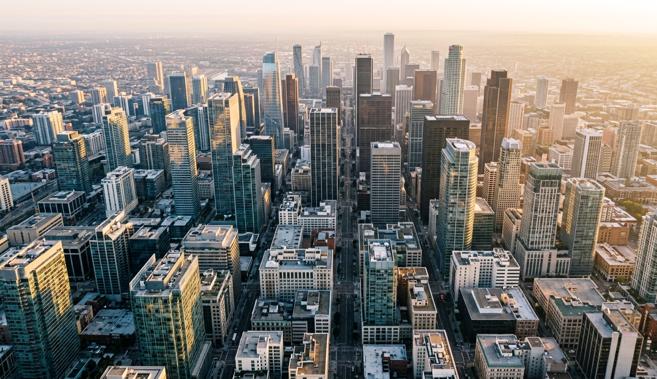 City Skyline Aerial View