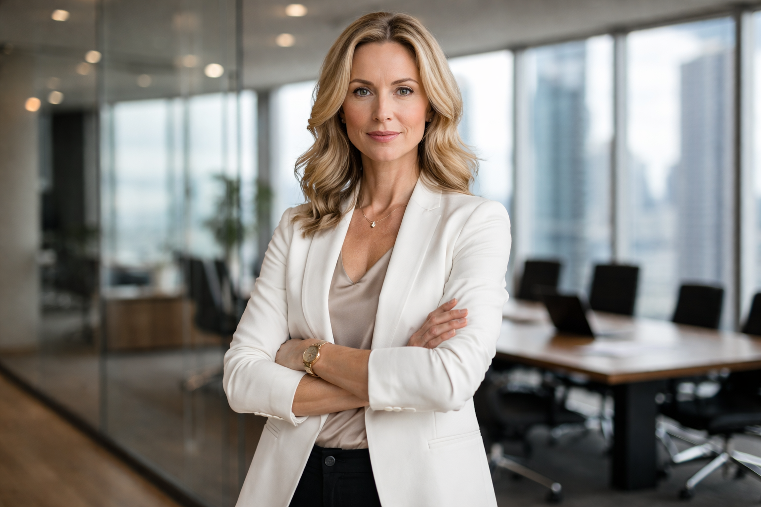 Confident Female Ceo Portrait In Corporate Office 1