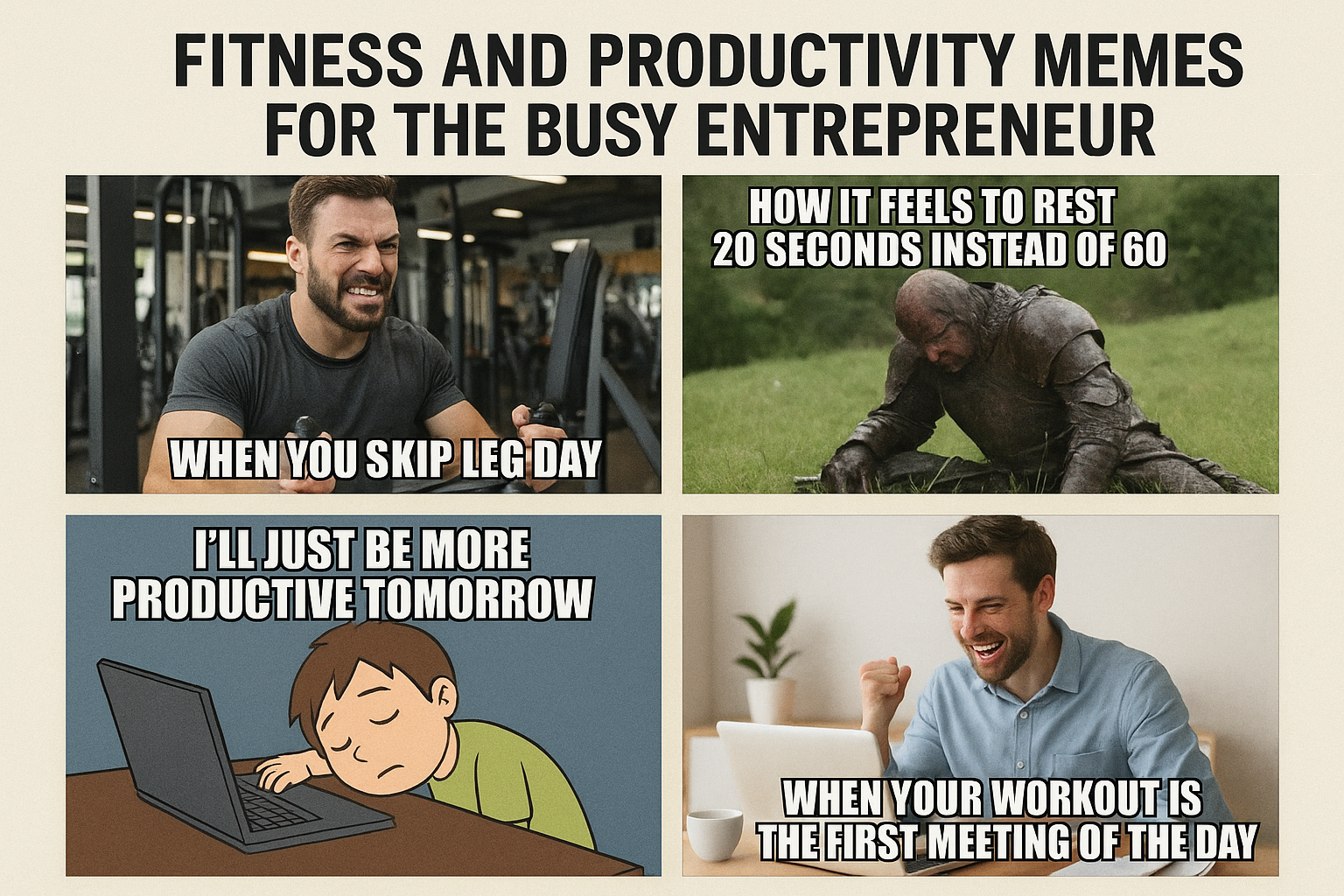 Fitness And Productivity Memes