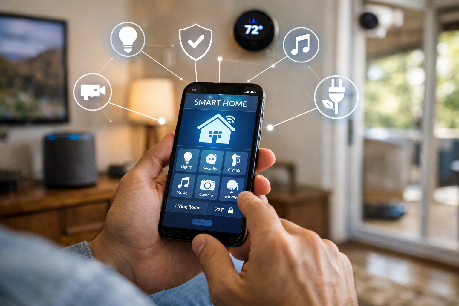 Smart Home Automation Concept Withmobile App Control 1