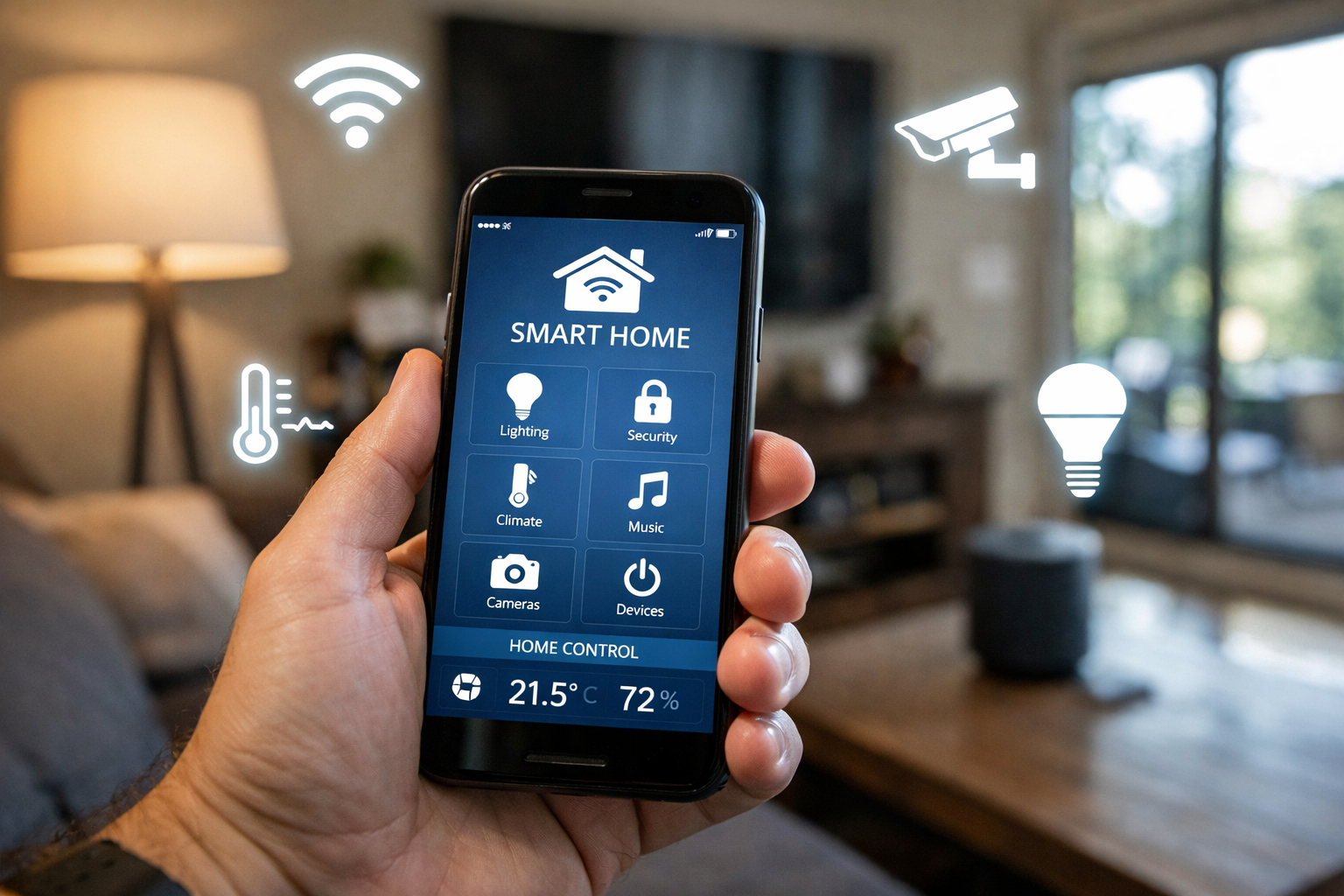 Smart Home Automation Concept Withmobile App Control